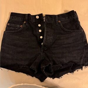 Agolde Black Jean Shorts